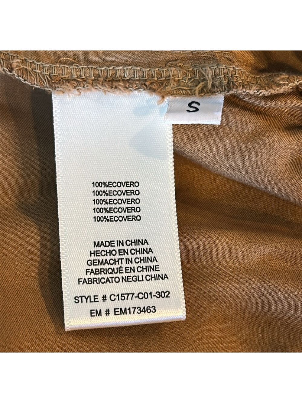 NWT Anthropologie Cloth & Stone Tan Peasant Top Size Small - Picture 6 of 7